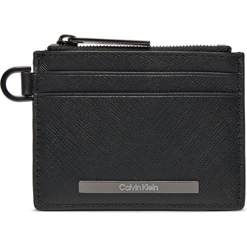 Portafoglio piccolo da uomo Modern Bar Cardholder 4Cc W/Zip K50K511670 Ck Black Saffiano BEH - Calvin Klein - Modalova