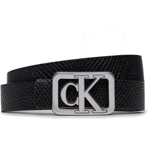 Cintura da donna Mono Plaque Rev Lthr Belt 25Mm K60K611487 Black BEH - Calvin Klein - Modalova