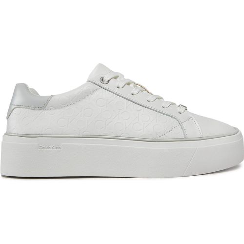 Sneakers Flatform C Lace Up - Mono Mix HW0HW01870 White/Pearl Grey 0K9 - Calvin Klein - Modalova