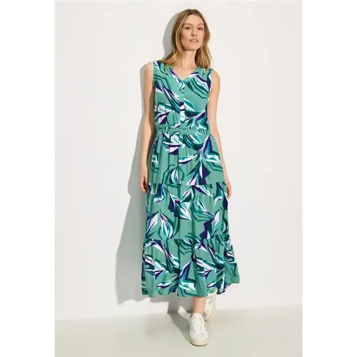 Viskose Kleid mit Print - cecil - Modalova