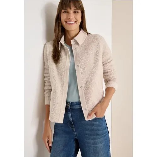 Teddy-Jacke mit Corddetails - cecil - Modalova