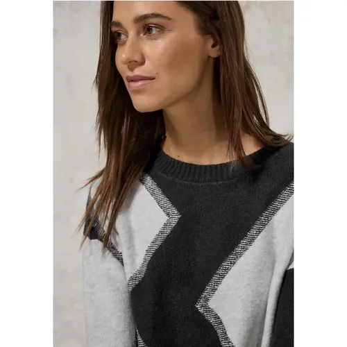 Gemusterter Pullover - cecil - Modalova