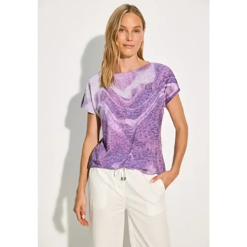 Burn-Out T-Shirt mit Print - cecil - Modalova