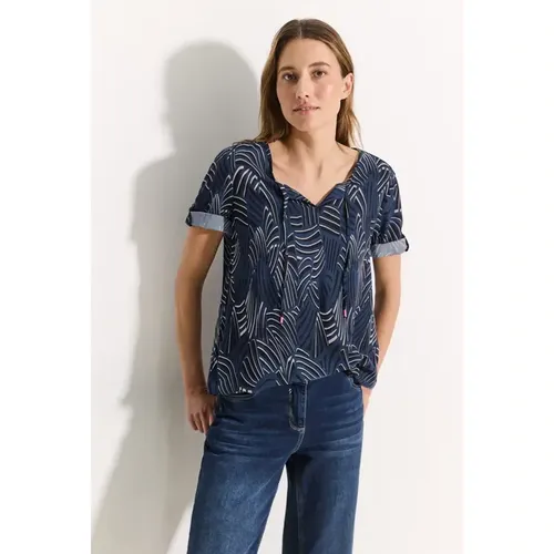 Tunika Bluse mit Print - cecil - Modalova