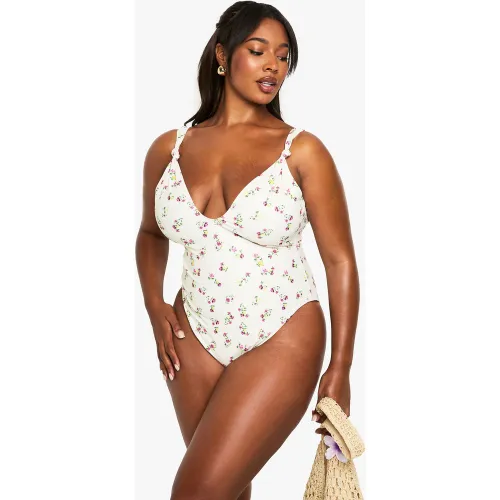 Bañador Plus Con Nudo Y Estampado - boohoo - Modalova