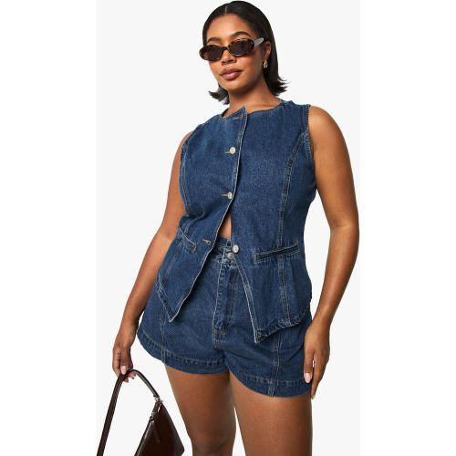 Chaleco Plus Vaquero De Corte Largo - boohoo - Modalova