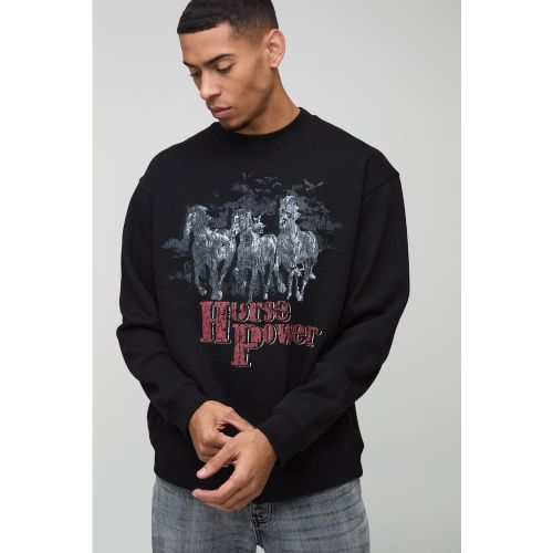 Sweat oversize imprimé homme - M - Boohooman - Modalova