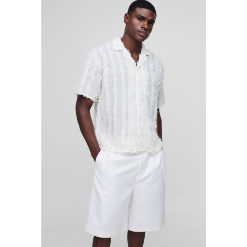 Camicia oversize trapuntata a righe con rever - boohoo - Modalova