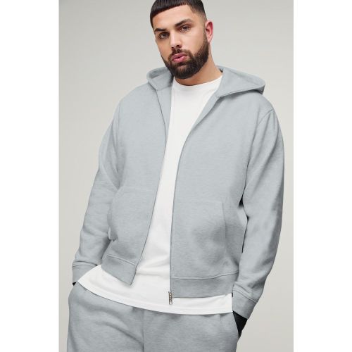 Grande taille - Sweat à capuche basique zippé - XXXL - Boohooman - Modalova