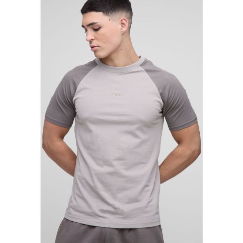 T-shirt cintré color block - MAN - S - Boohooman - Modalova