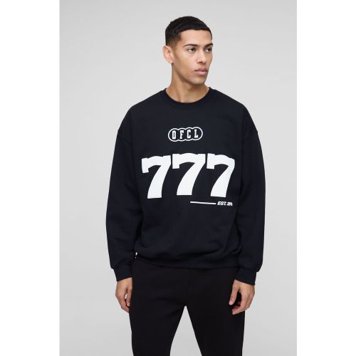 Sweat oversize imprimé moto homme - S - Boohooman - Modalova