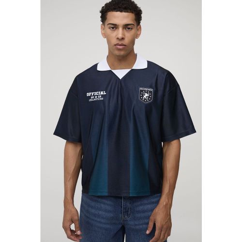Polo de sport oversize rayé - S - Boohooman - Modalova