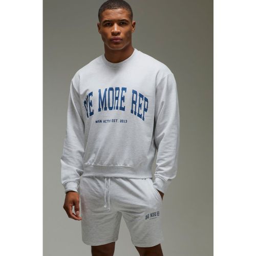 Chándal Man Active Oversize De Pantalón Corto Y Sudadera Recta - boohoo - Modalova