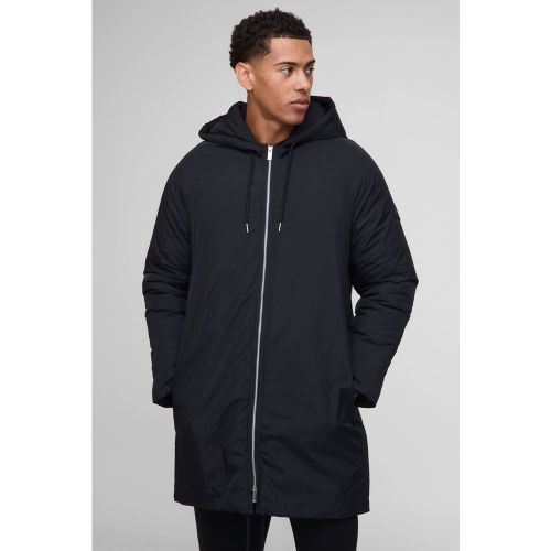 Parka longue à capuche à col montant homme - S - Boohooman - Modalova