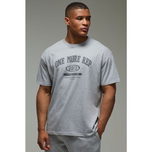 T-shirt de sport oversize à imprimé One More Rep - MAN Active - S - Boohooman - Modalova
