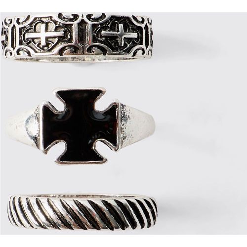 Lot de 3 bagues ées - S/M - Boohooman - Modalova