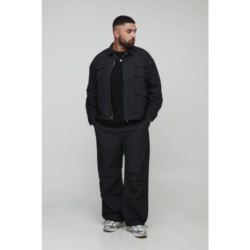 Plus Oversized Check Ripstop Cargo Shacket - boohoo - Modalova