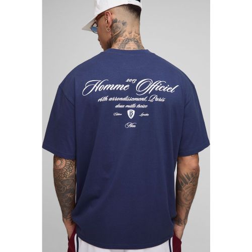 Tall - T-shirt oversize épais à col montant - 2XL - Boohooman - Modalova