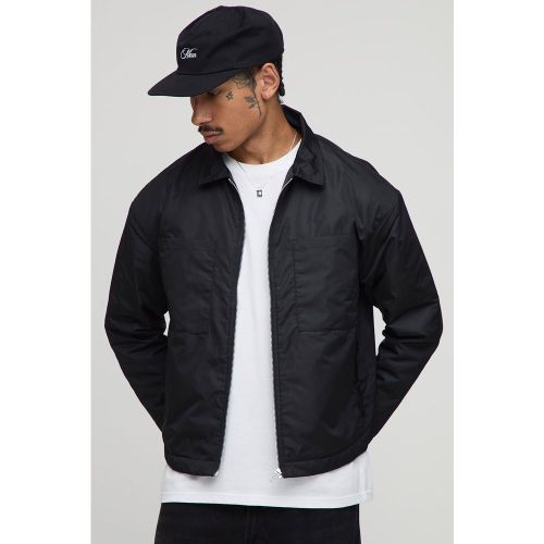 Oversized Embroidered Padded Nylon Overshirt - boohoo - Modalova