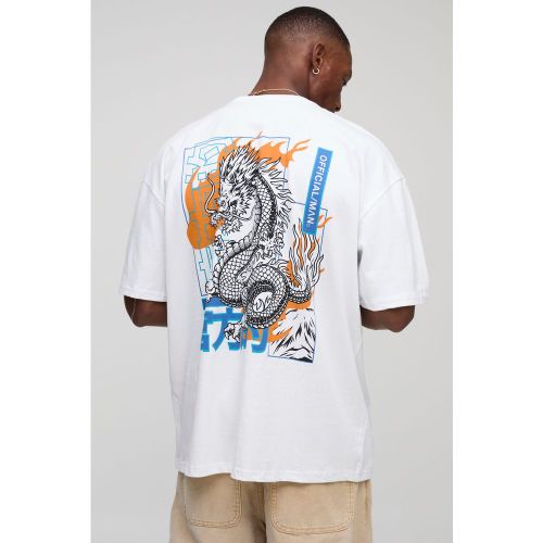 T-shirt oversize à imprimé dragon - S - Boohooman - Modalova