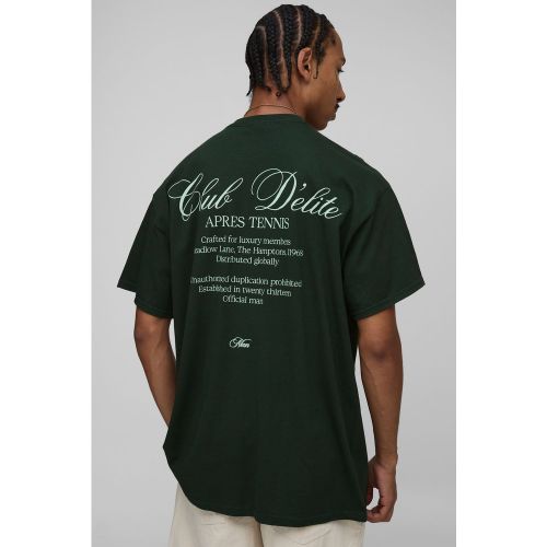 T-shirt oversize imprimé après le tennis - S - Boohooman - Modalova