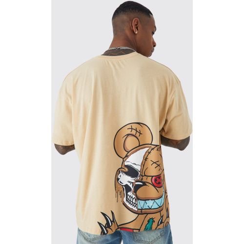 T-shirt oversize à imprimé ours en peluche - Ofcl MAN - XS - Boohooman - Modalova