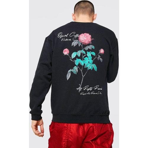 Sweat à imprimé roses - S - Boohooman - Modalova