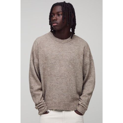 Jersey Recto De Punto Buclé Con Cuello Extendido - boohoo - Modalova