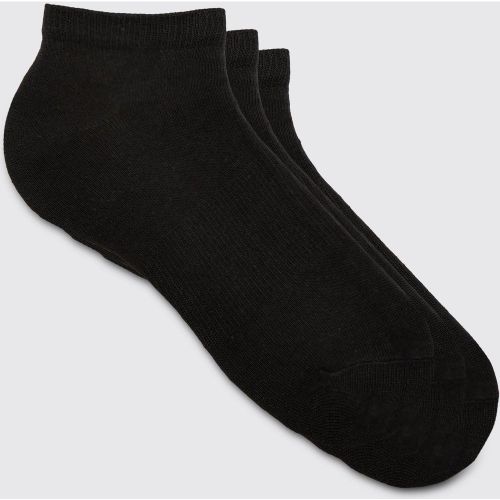 Lot de 3 paires de socquettes unies - ONE SIZE - Boohooman - Modalova