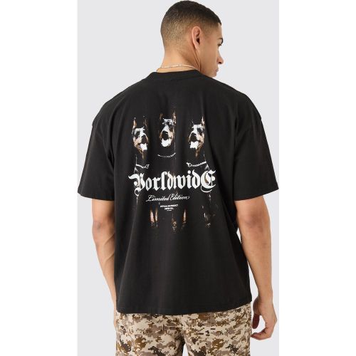 T-shirt oversize à imprimé chien - S - Boohooman - Modalova