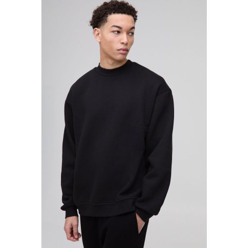 Felpa Basic a girocollo, Nero - boohoo - Modalova