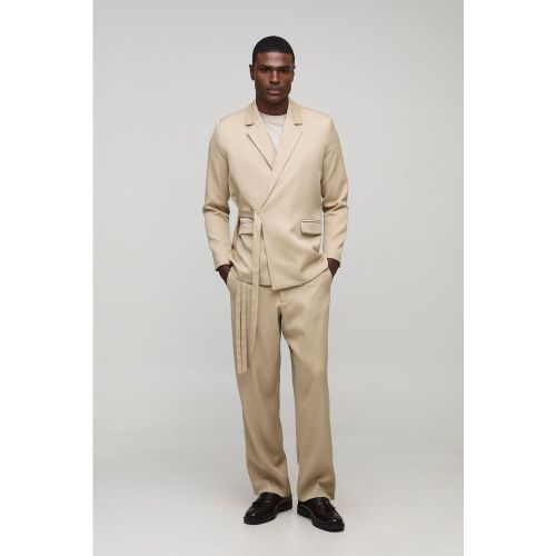 Americana Recta Cruzada, Beige - boohoo - Modalova