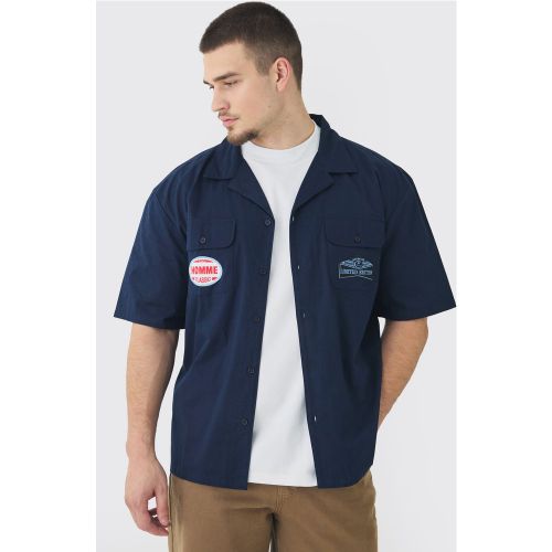 Tall - Surchemise western à écussons - M - Boohooman - Modalova