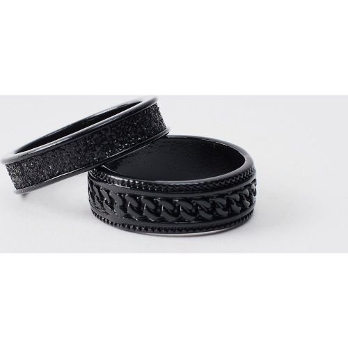 Lot de 2 bagues - S/M - Boohooman - Modalova