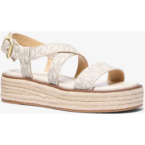 MK Sandale espadrille Lynn avec semelle compensée et logo Signature - Michael Kors - MICHAEL Michael Kors - Modalova