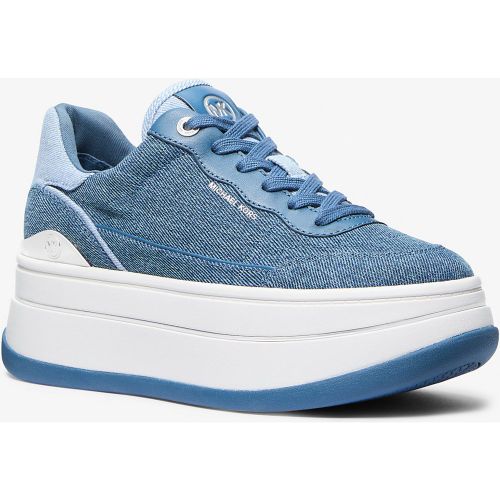 MK Basket Hayes en denim bicolore à semelle compensée - Michael Kors - MICHAEL Michael Kors - Modalova