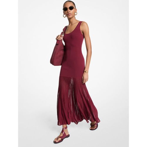 MK Robe longue transparente en mélange de viscose extensible - Michael Kors - MICHAEL Michael Kors - Modalova