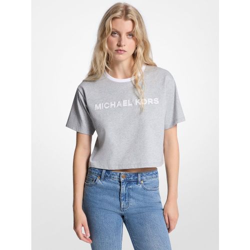 MK T-shirt en coton appliqué - Michael Kors - MICHAEL Michael Kors - Modalova