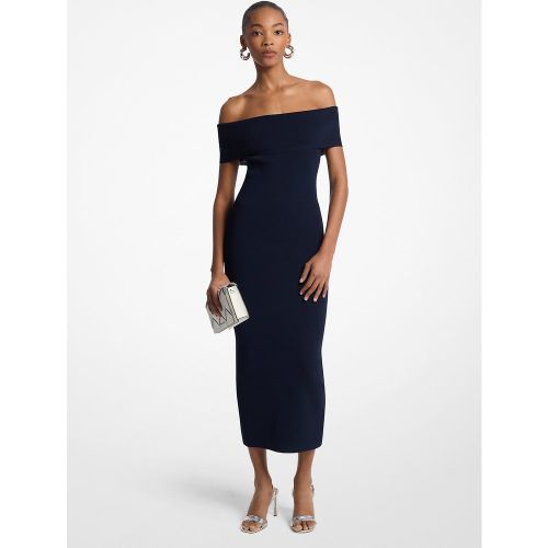 MK Robe en tricot extensible à épaules dénudées - Michael Kors - MICHAEL Michael Kors - Modalova