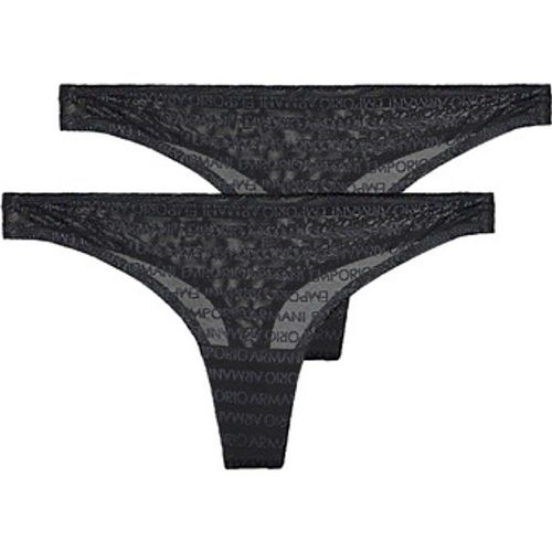 ALL OVER LOGO MESH X2 women's Knickers/panties in - Emporio Armani - Modalova