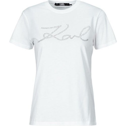 Rhinestone logo t-shirt women's T shirt in - Karl Lagerfeld - Modalova