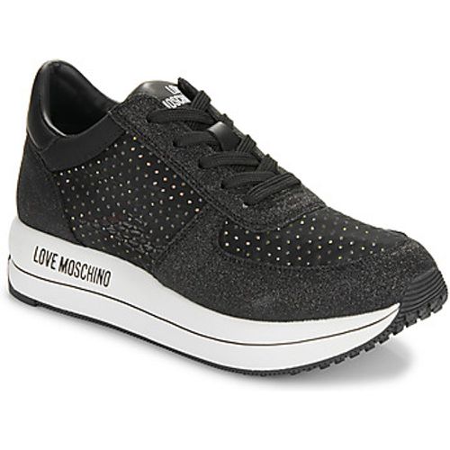 STRASS MESH GLITTER women's Shoes (Trainers) in - Love Moschino - Modalova