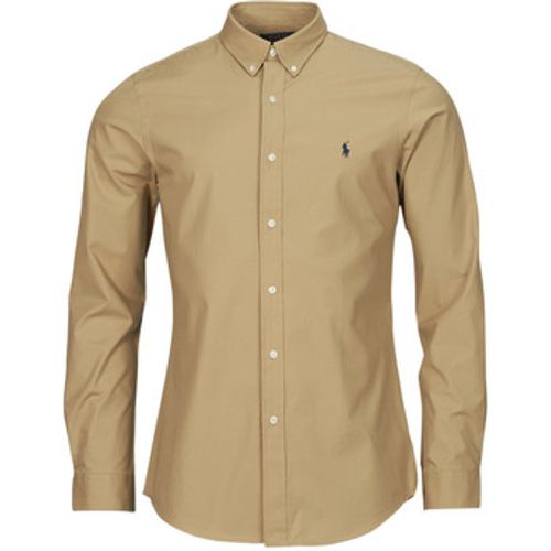 CHEMISE AJUSTEE SLIM FIT EN POPELINE UNIE men's Long sleeved Shirt in - Polo Ralph Lauren - Modalova