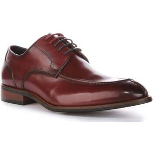 Mens Lace up Smart Formal Burgundy Leather Shoes men's Slip-ons (Shoes) in - Justinreess England - Modalova