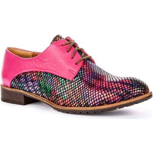 Womens Lace Up Multi Coloured Snake Effect Leather OXfords women's Slip-ons (Shoes) in - Justinreess England - Modalova