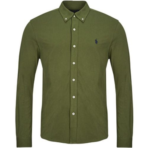 CHEMISE AJUSTEE COL BOUTONNE EN POLO FEATHERWEIGHT men's Long sleeved Shirt in - Polo Ralph Lauren - Modalova