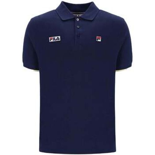 Pablo Three Button Tipped Polo Shirt Navy/Lemonade men's in - Fila - Modalova