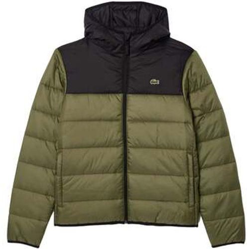 Colour Block Quilted Puffer Jacket Khaki/Black men's Jacket in - Lacoste - Modalova