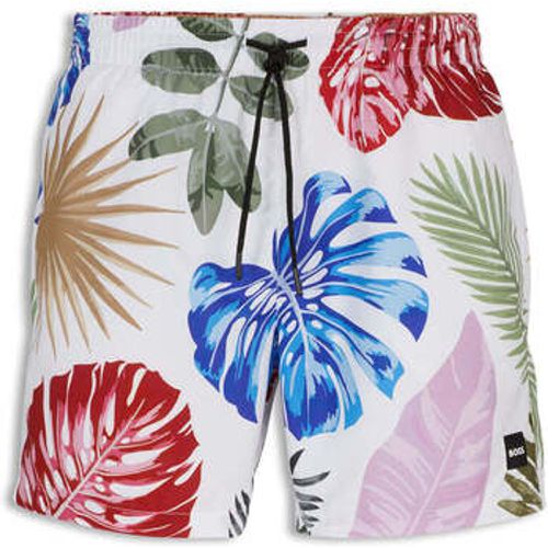 Men's Hugo Logo Detail Floral Print Piranha Swim Shorts men's in - Boss - Modalova