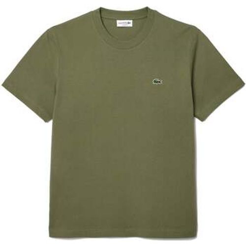 Classic Fit Cotton T-Shirt Khaki men's in - Lacoste - Modalova